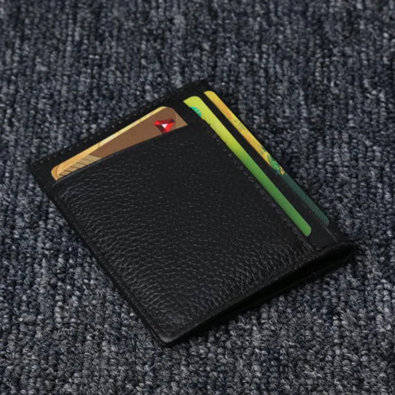 Модный мужской короткий кошелек прочный из коровьей кожи держатель для