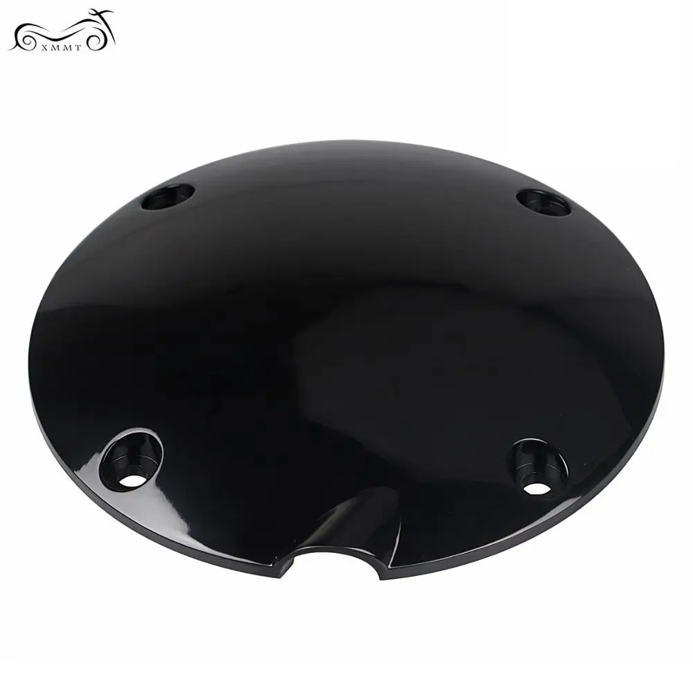 Черный ЧПУ Алюминиевый 4 отверстия глянцевый куполообразный Дерби клатч Чехол