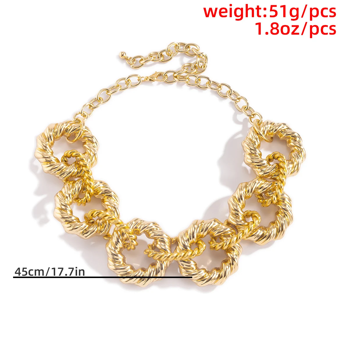 

Gothic Chunky Link Chain Necklace for Women Fashion Punk Geometric Round Circle Choker Necklaces Unisex Charm Retro Jewelry Gift