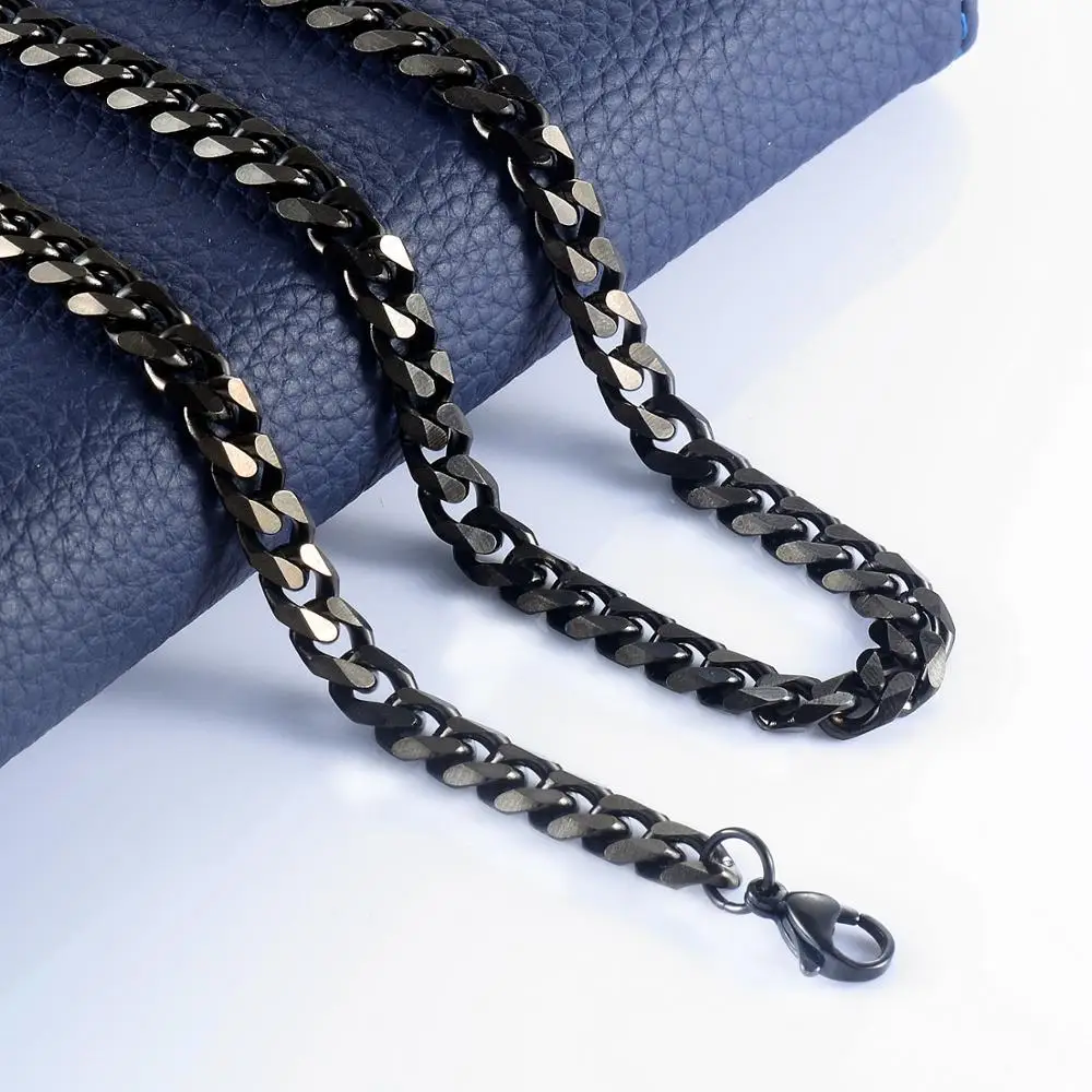 

Hot Selling Men Stainless Steel Cuban Chain Fashion Customizable Necklace Jewelry