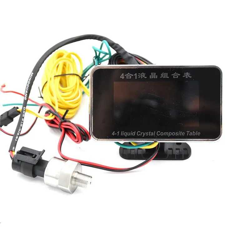 Автомобильный цифровой манометр Универсальный 4 в 1 вольтметр с ЖК дисплеем