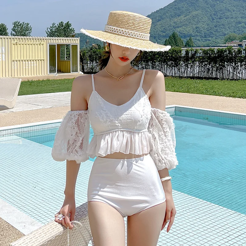 Размера плюс Плавание одежда Mayo пляжная ming костюм для Для женщин в Корейском