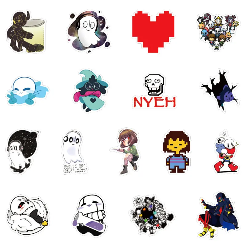Undertale-pegatinas Juegos populares para coches, motocicletas, juguetes para ni&ntilde;os, equipaje, monopatines, caja de ordenador, 10/30/50 unids/paquete-3
