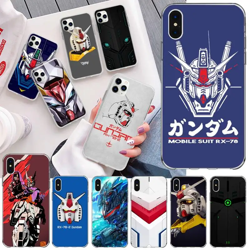 Rx-78-2 чехол Gundam черный мягкий для телефона iPhone 11 pro XS MAX 8 7 6 6S Plus X 5S SE 2020 XR | Мобильные