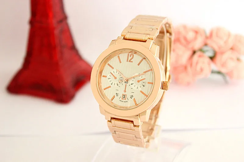 

RLLEN Stainless Steel Men Women Couples Quartz Watches Fashion Luxury Jewelry Gift Exquisite Retro Generous Wedding