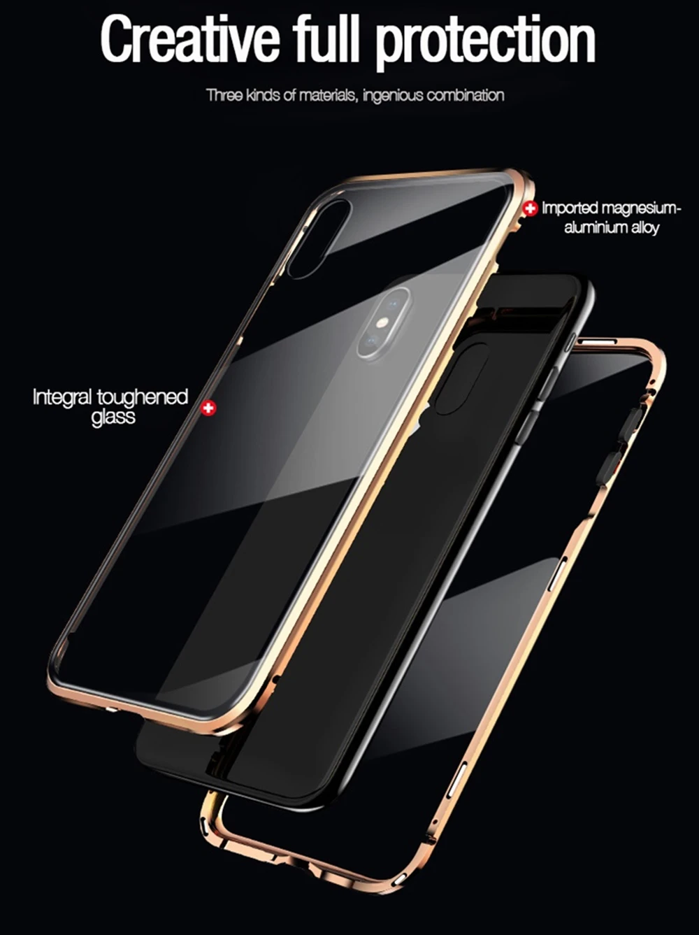 Магнитное закаленное стекло конфиденциальности металлический чехол для телефона магнит антишпионская посуда защитный чехол для iphone 11 Pro XR XS MAX X 6 6S 8 7 Plus