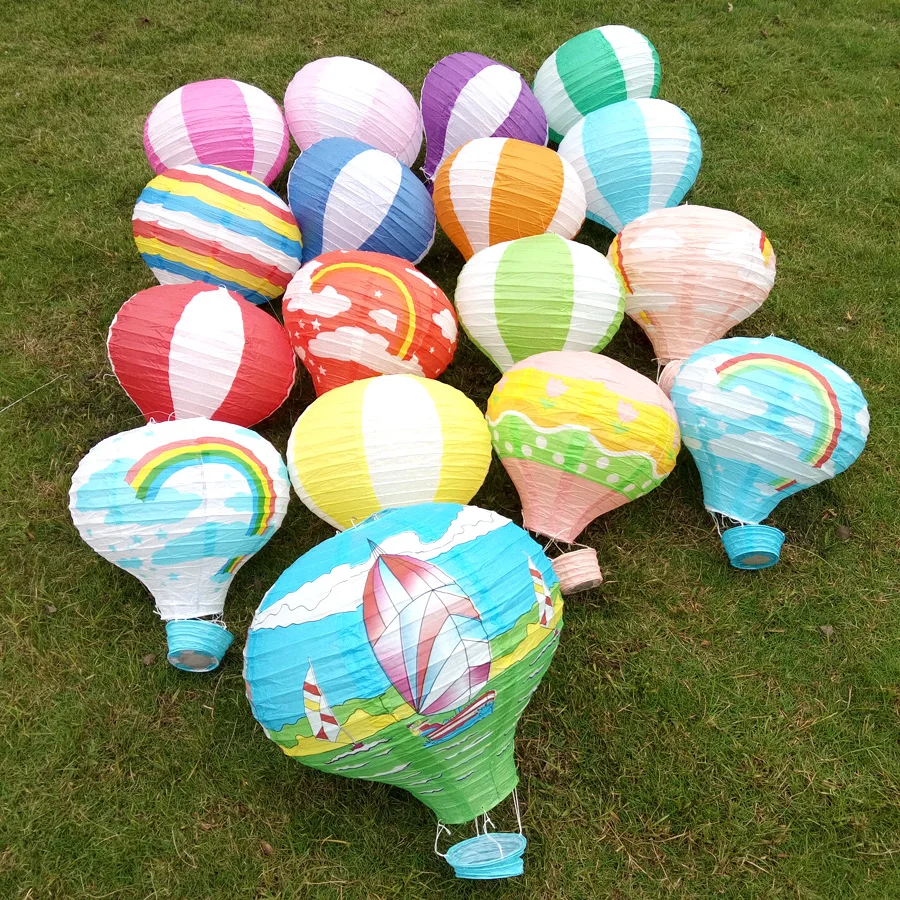 10 шт./лот 12 дюймовые разноцветные радужные воздушные шары бумажные фонарики