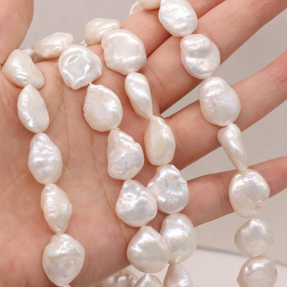 

Wholesale Charm Freshwater Pearl Big Button Bead Natural Baroque Pearls for Jewelry Making DIY Necklace Bracelet Accessorie 36CM