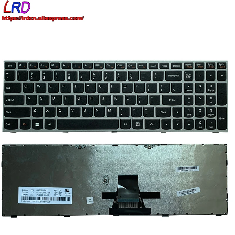 

US English Keyboard for Lenovo E50 E51 B70 B71 Z50 Z51 B50 G51 G50 -70 -45 -80 -30 -75 300 -15ISK -17ISK 500 -15ACZ 5N20H03427