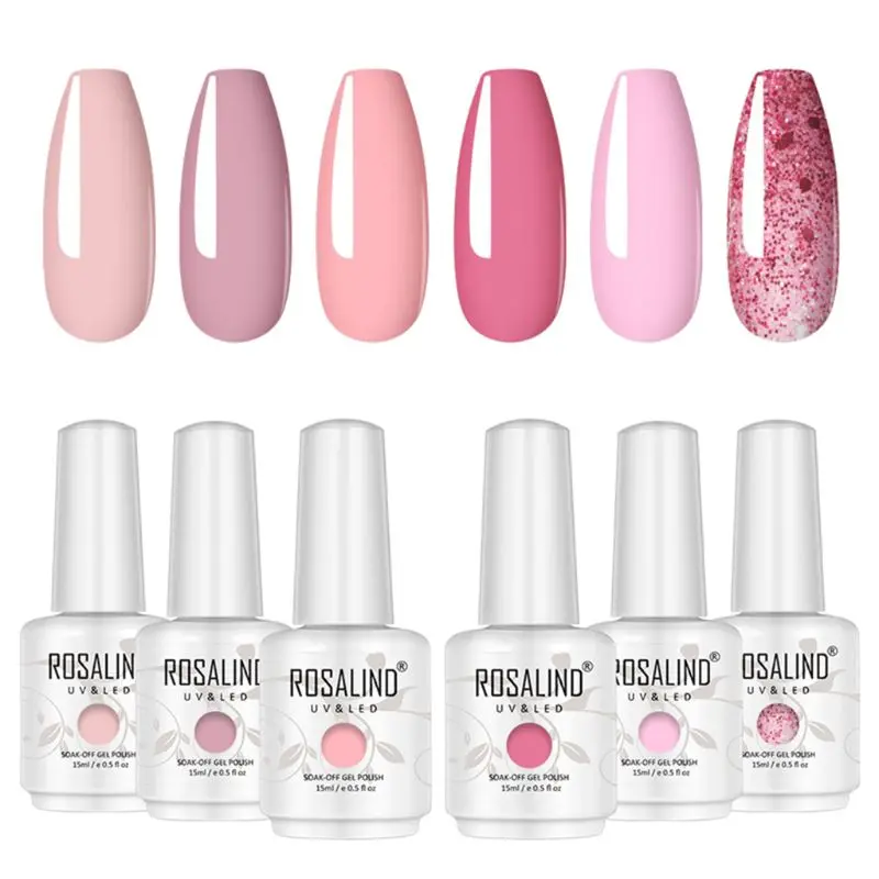 

6pcs 15ml Soak Off UV Gel Polish Quick Building Nail Tips