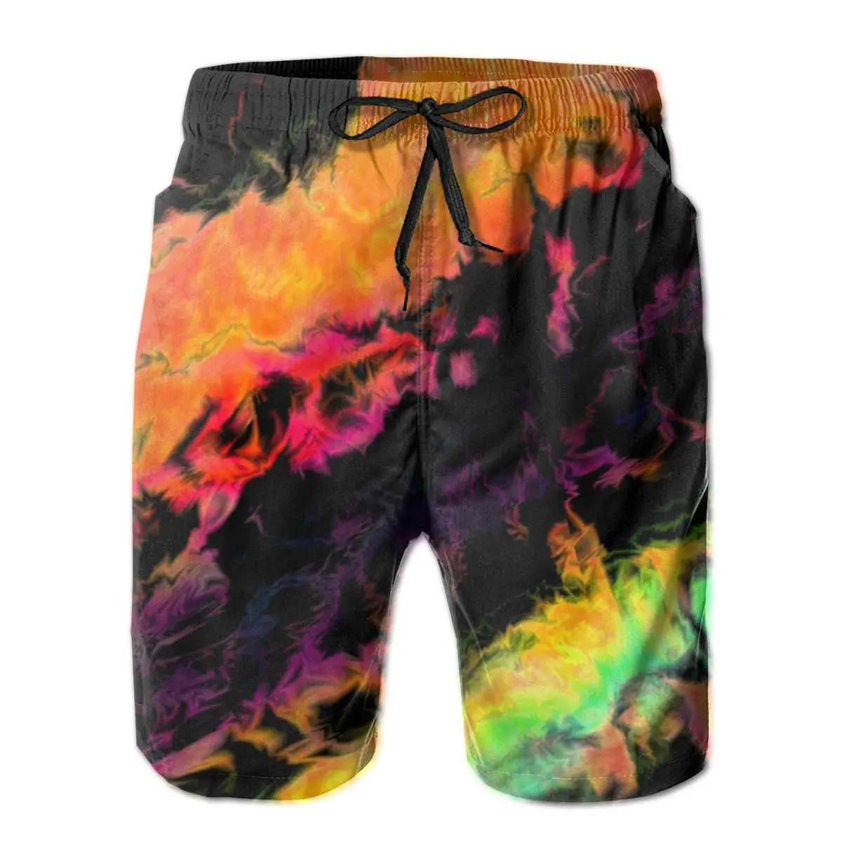 

Мужские брюки, психоделические пляжные плавки для серфинга, спортивные быстросохнущие сетчатые Повседневные Симпатичные Короткие пламени...