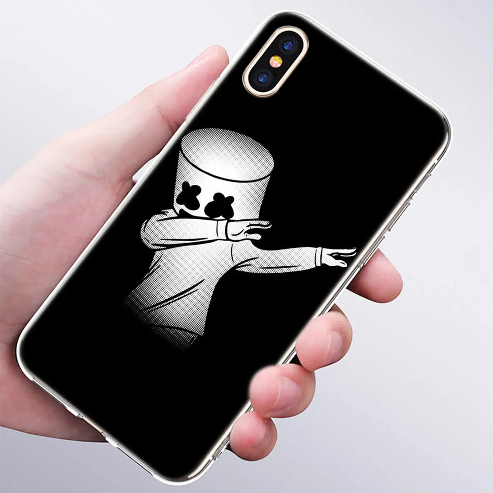 002 Роскошный мягкий силиконовый чехол для телефона DJ marshmallow для Apple iPhone 11 Pro XS Max X XR 6 6S 7 8 Plus 5 5S SE Модный чехол - Цвет: 002