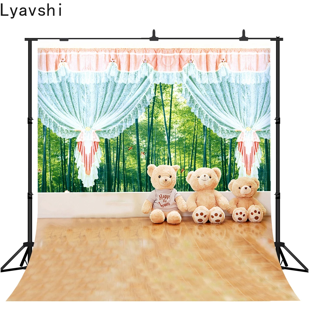 

Lyavshi фон для фотосъемки Бамбуковая штора с изображением леса медведя детская комната фон для фотосессия фотостудия Декор на заказ
