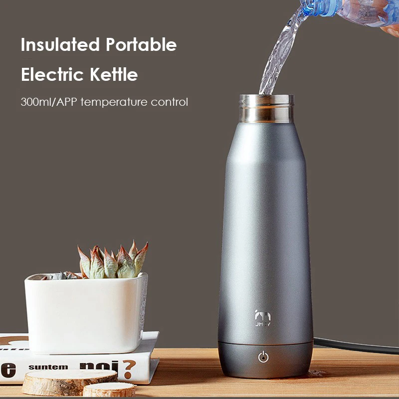 

JMEY Portable Electric Kettle Household Travel Insulated Water Boiler APP Remote Control 300ml Stainless Steel Electric Kettle