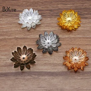 BoYuTe (20 шт.лот 30 мм Металлические латунные четырехслойные хризантемы материалы ручной работы сделай сам ювелирные изделия фурнитура компоненты