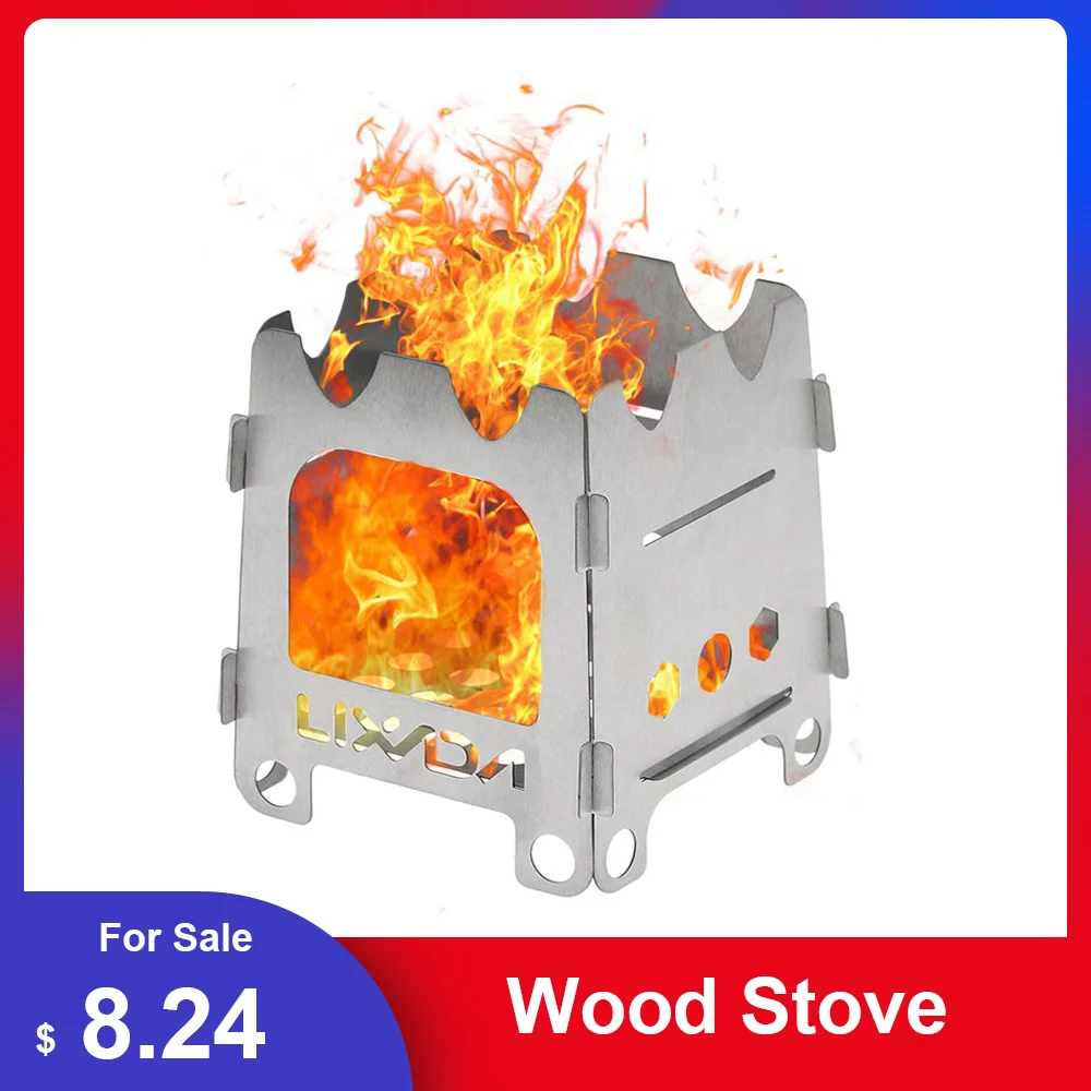 Lixada титановая напольная походная плита портативная Сверхлегкая складная