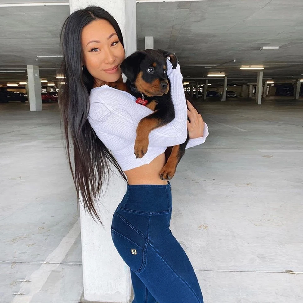 Shascullfites Melody Blue Skinny Jeans Straight Fit Jean Push Up Super Stretchable Women Button Fly Bum Lift Jeans Pants