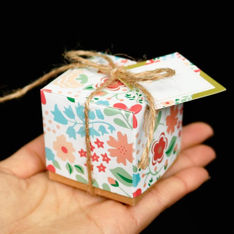 5 шт. мини бумажная коробка DIY свадебный подарок маленькое печенье конфет