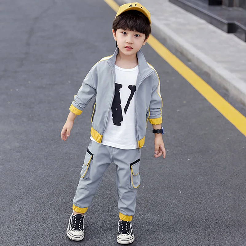 1 комплект одежды для отдыха мальчиков 2019 новый спортивный костюм Cuhk ckids/Модная