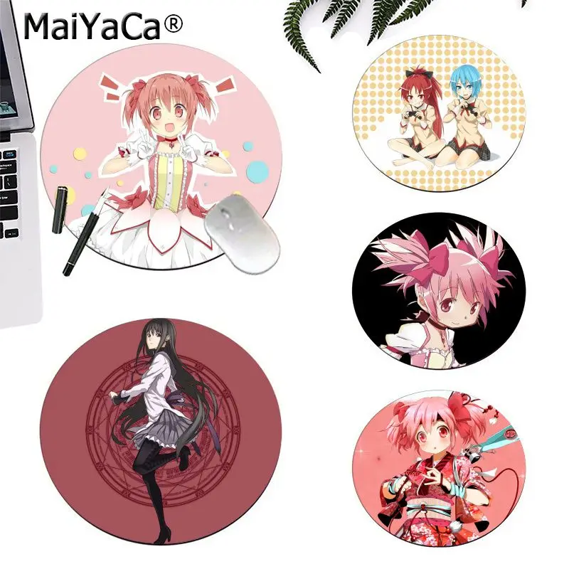 

Maiyaca Новые поступления Puella Magi Madoka Magica компьютерные игровые круглые коврики для мыши Противоскользящий коврик для ноутбука ПК коврик для мыш...