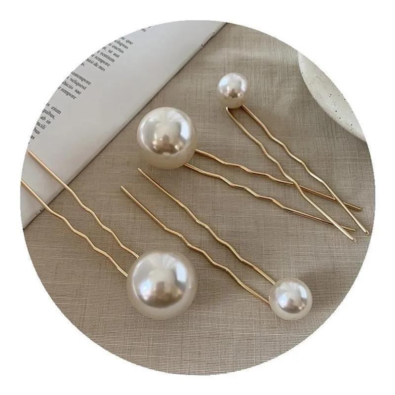 Шпилька для волос с искусственным жемчугом в стиле ins |