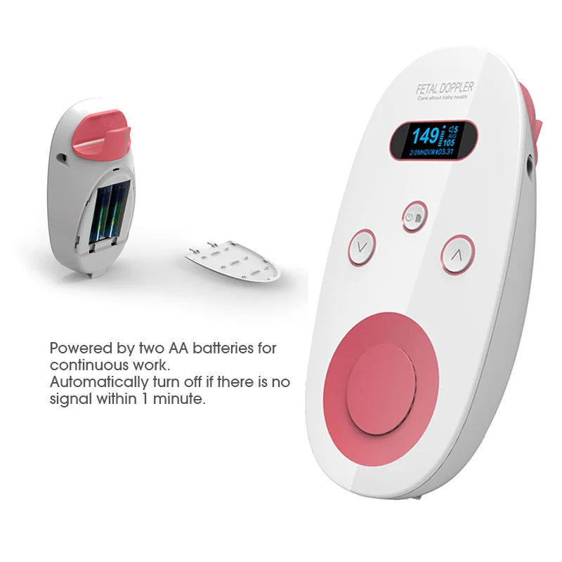 

Fetal Doppler Heart beat Monitor Ultrasound Pregnant Baby Heart Rate Detector 2.0MHz Portable Household Pregnancy Baby Monitor