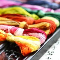 6 colors 20m suzhou diy common color silk line branch manual wholesale embroidery thread
