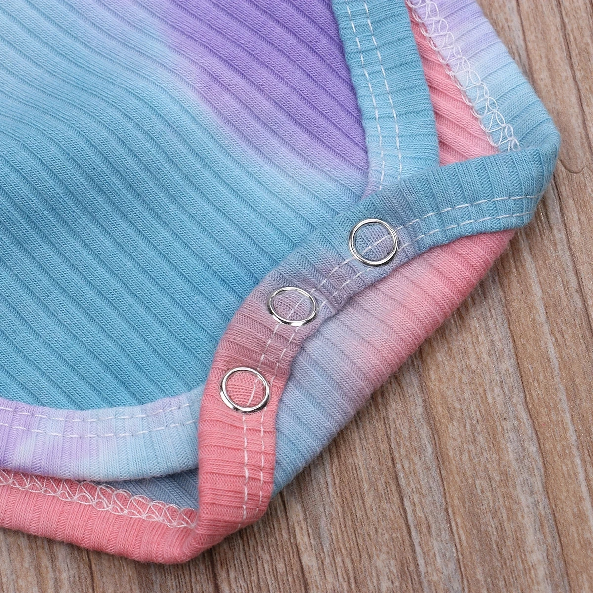 

New 2Pcs Baby Girls Die-dye Outfits Sleeveless Gradient Sleeveless Romper + Headband Clothes Set Summer