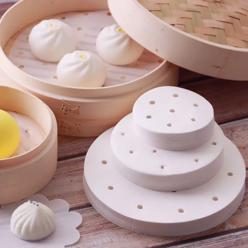 Круглая Пароварка одноразовая антипригарная двухсторонняя силиконовая бумага