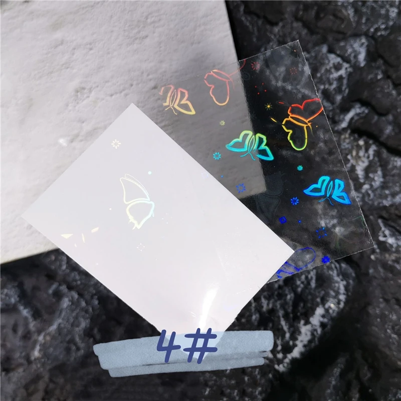 Голографическая наклейка для ногтей в виде бабочки 5 шт./лот 3D лазерный слайдер