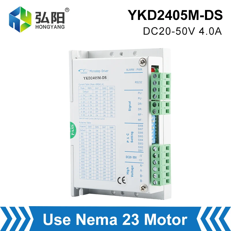YAKO YKD2405M Stepper Motor Driver DC20-50V 4.0A For Nema 23 Stepper Motor CNC Router Controller Small Engraving Machine