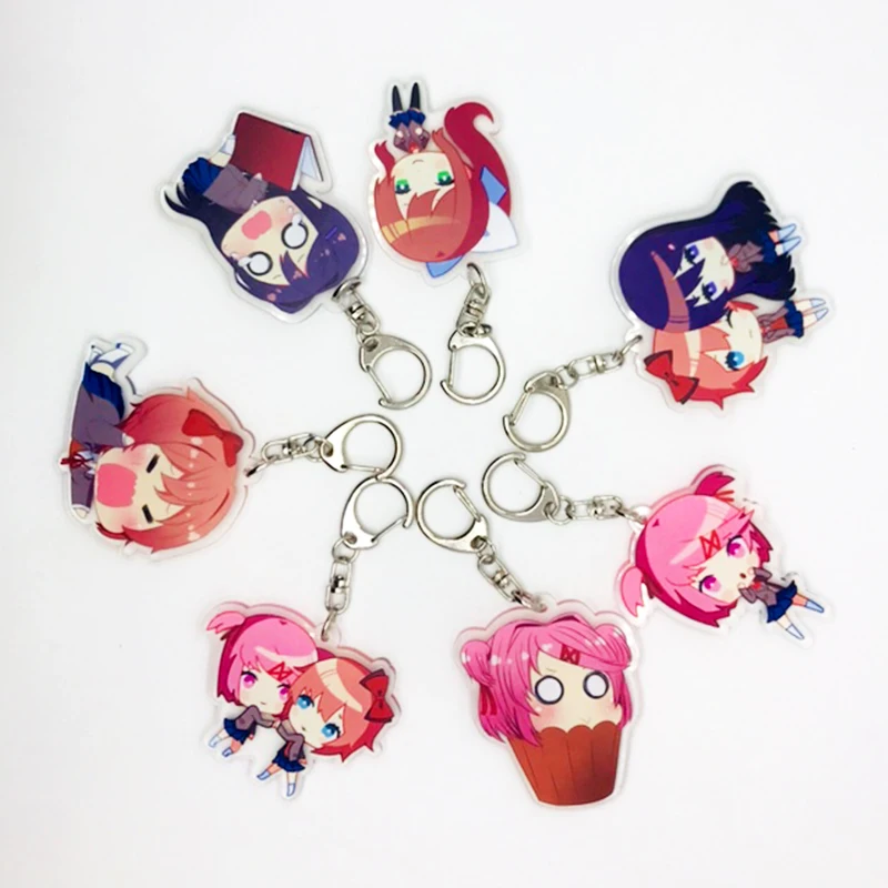 Doki Литературный клуб косплей брелок акриловый мультфильм Опора Sayori Yuri Natsuki Monika