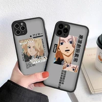 mikey tokyo revengers anime phone case matte transparent for iphone 7 8 11 12 plus mini x xs xr pro max cover