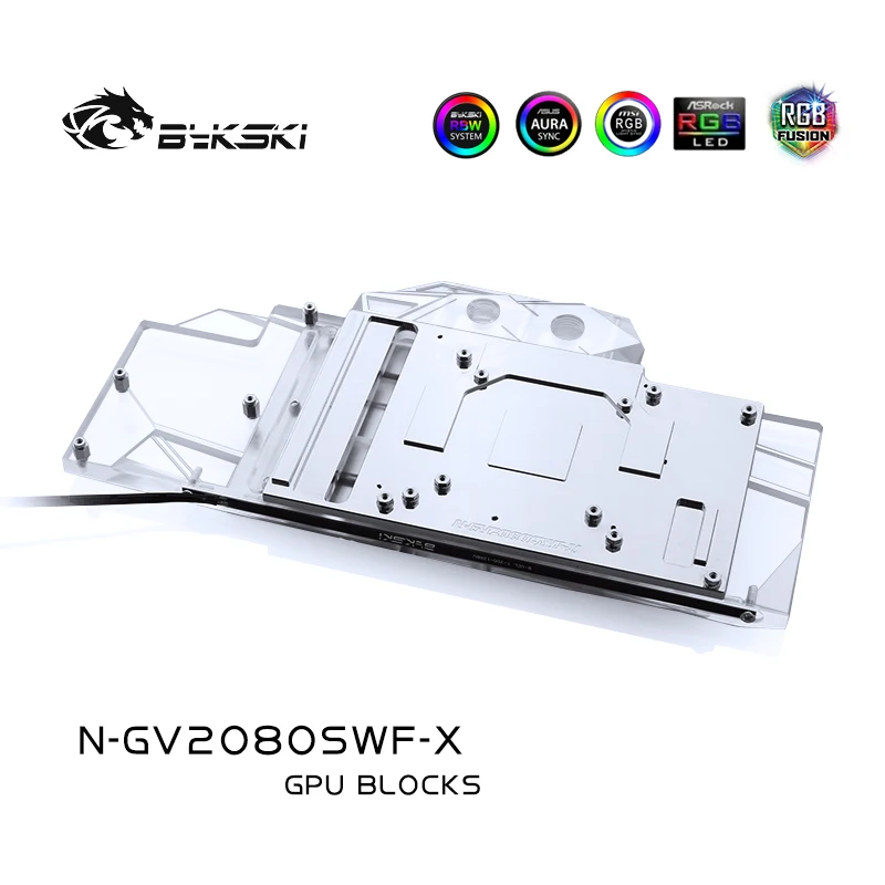 bykski n gv2080swf x full cover gpu water block for gigabyte rtx208020702060 super gamingwindforce oc 8g graphics card cooler free global shipping