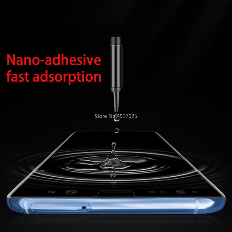 УФ жидкое изогнутое полное Клей закаленное стекло для samsung Galaxy S10 S9 S8 Plus Note 8 9 S10 Lite Защитная пленка для полного покрытия