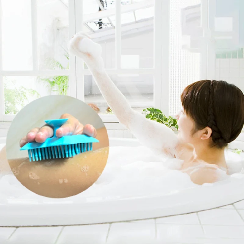 Детская безопасная и Чистая силиконовая щетка для ванной детская Мочалка ванны