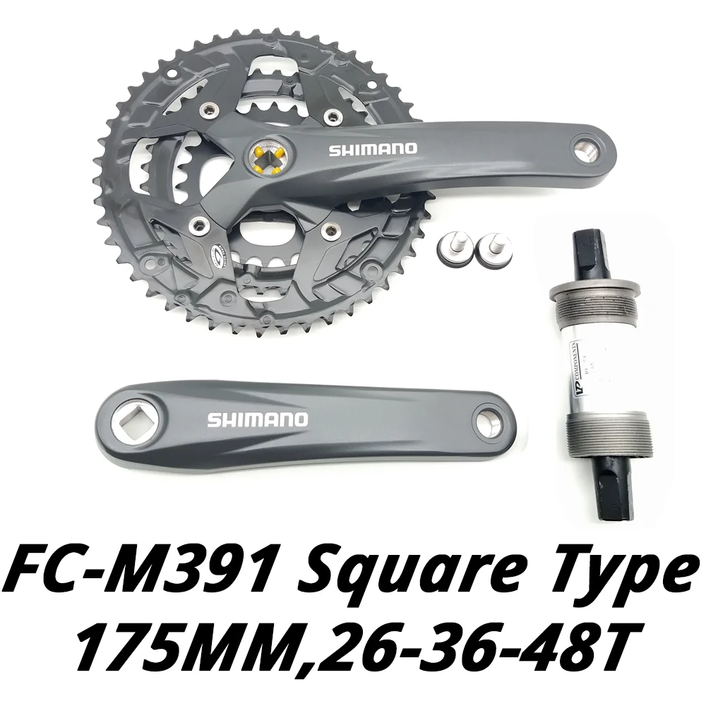 FC-M391 square a set ACERA FC-M391 шатун M390 9 скоростей 3x9 27s шатун 48-36-26T 48T 175 мм цепное колесо с ES25 Нижний Кронштейн лучше, чем FC-M361 - Цвет: FC-M391 square a set