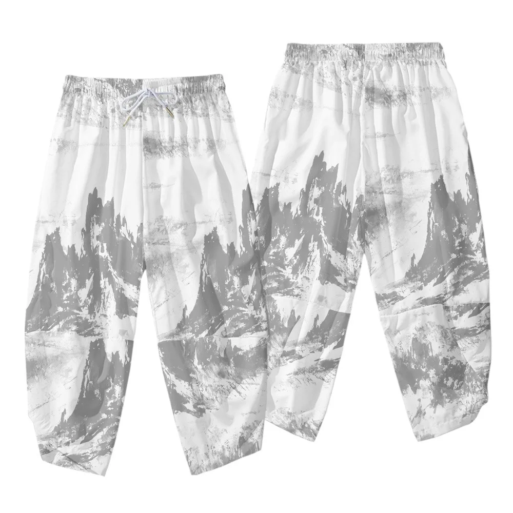 Женские брюки Мужская азиатская одежда для ванной повседневные свободные