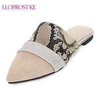 lloprost ke 2020 women sandals summer fashion slip on shoes pu leather pointed toe square low heel slingback women shoes size 48