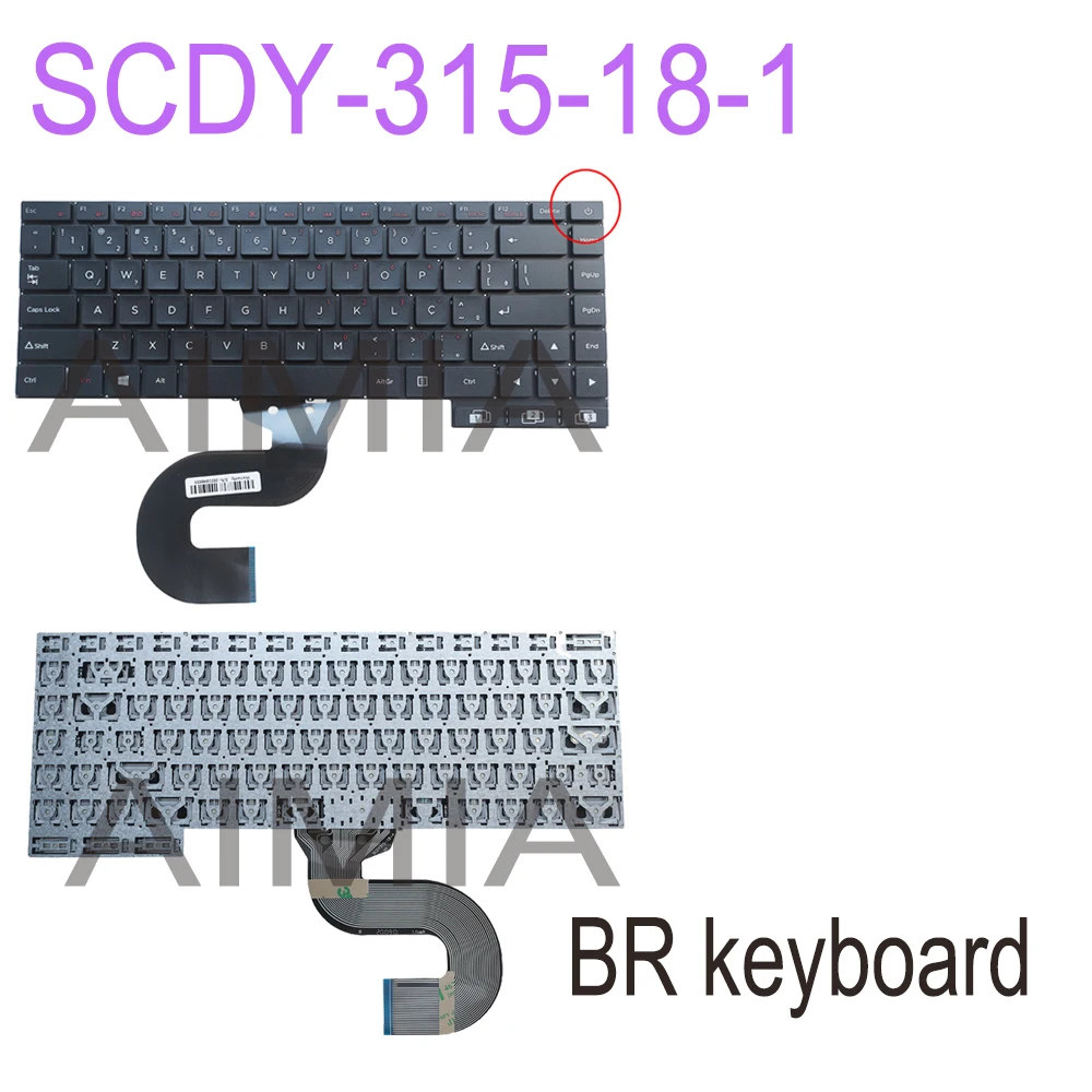 

Original Brand New Black BR Layout Laptop Brazilian Keyboard SCDY-315-18-1 keyboards Accessories Enter Key Caps Works