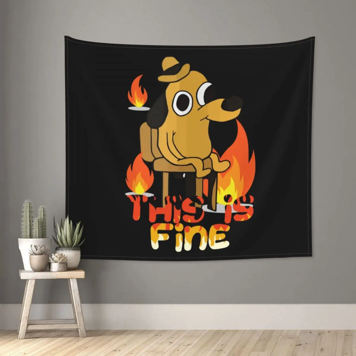 Это гобелен с изысканной собакой гиппи полиэстер настенное украшение для