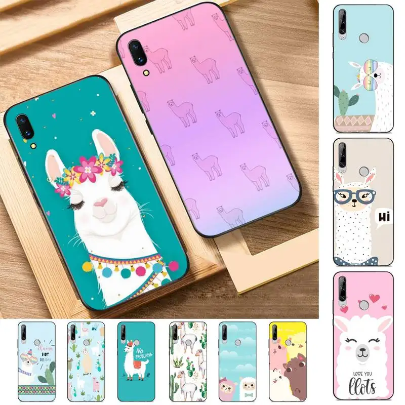 

Llama Alpaca pattern Phone Case for Huawei Y 6 9 7 5 8s prime 2019 2018 enjoy 7 plus