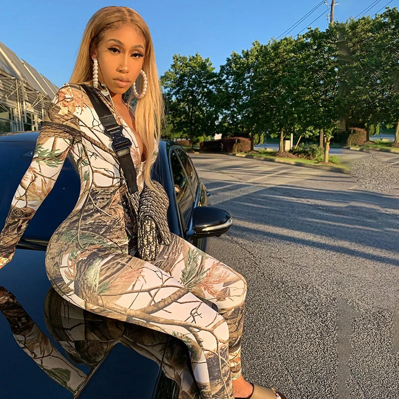 

Sexy Women Jumpsuit Long Sleeve Bodycon playsuit Fall Backless Bodycon Jumpsuit Club Streetwear High Waist Trousers Body Suit