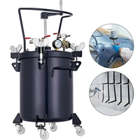 vevor 30l pressure feed paint pot tank 8 gallon spray gun sprayer regulator with manual mixing air agitator for commercial