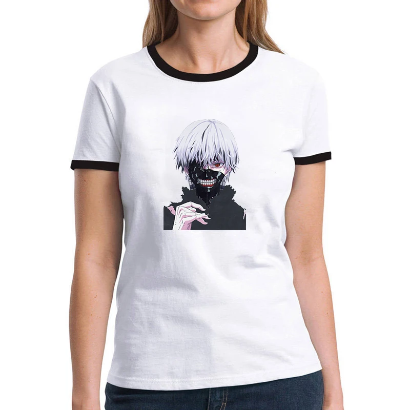 

Винтажная женская футболка с японским аниме Токийский Гуль глаза с принтом в стиле панк, повседневные Модные женские топы в стиле Харадзюку...