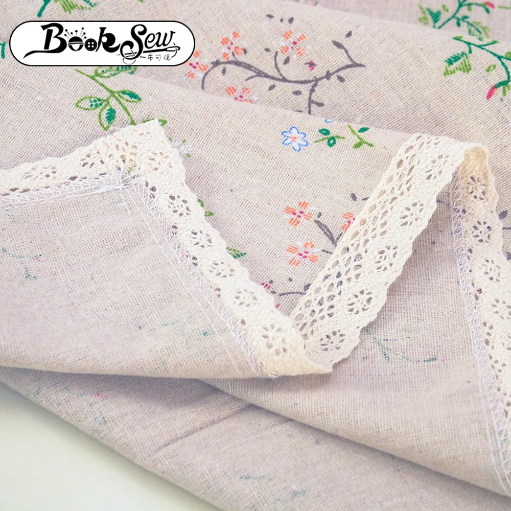 

Booksew Thick Cotton Linen Table Cloth With Lace Elegant Flower Design Square Dining Table Cover For Party Kitchen Tablecloth