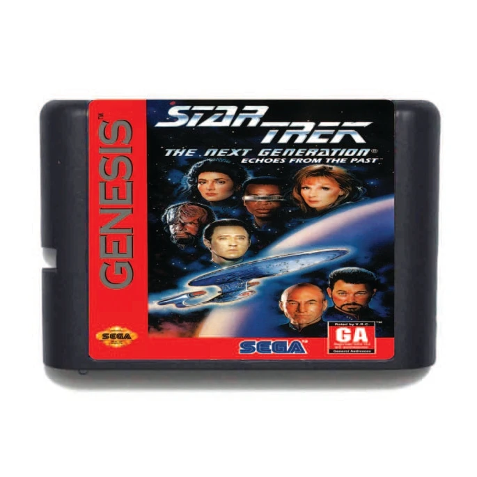 Star Trek следующего поколения NTSC-USA 16 бит MD карточная игра для Sega игры Mega Drive Genesis |