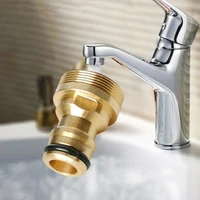 1pc tap adaptor connector faucet tap joiner fin thread garden hose pipe gold