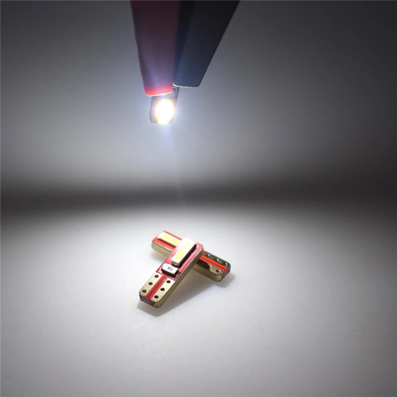 

100Pcs T5 3014 SMD W1.2W 73 74 Car LED Lights Super Bright Interior Instrument Lamps DC 12V