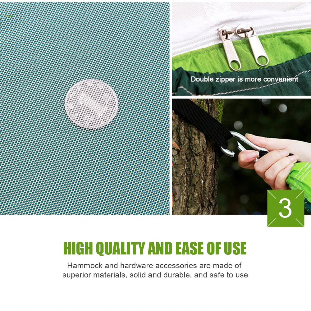 

Outdoor 1-2 Person Portable Outdoor Camping Hammock with Mosquito Net Hanging Bed Hunting For Hiking Camping Survival Travel